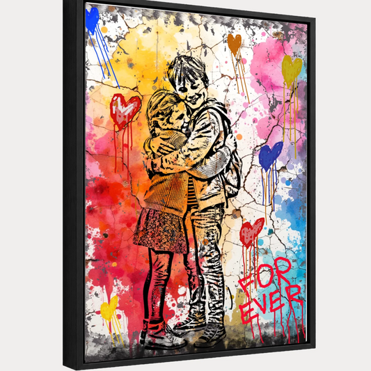 1-1 Leinwand mit schwarzen Rahmen
