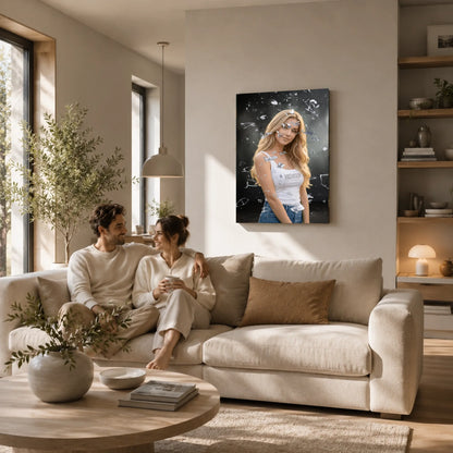 Wohnzimmer-Pärchen-Leinwand