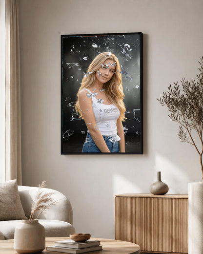 Poster Hochkant Aluminium Schwarz