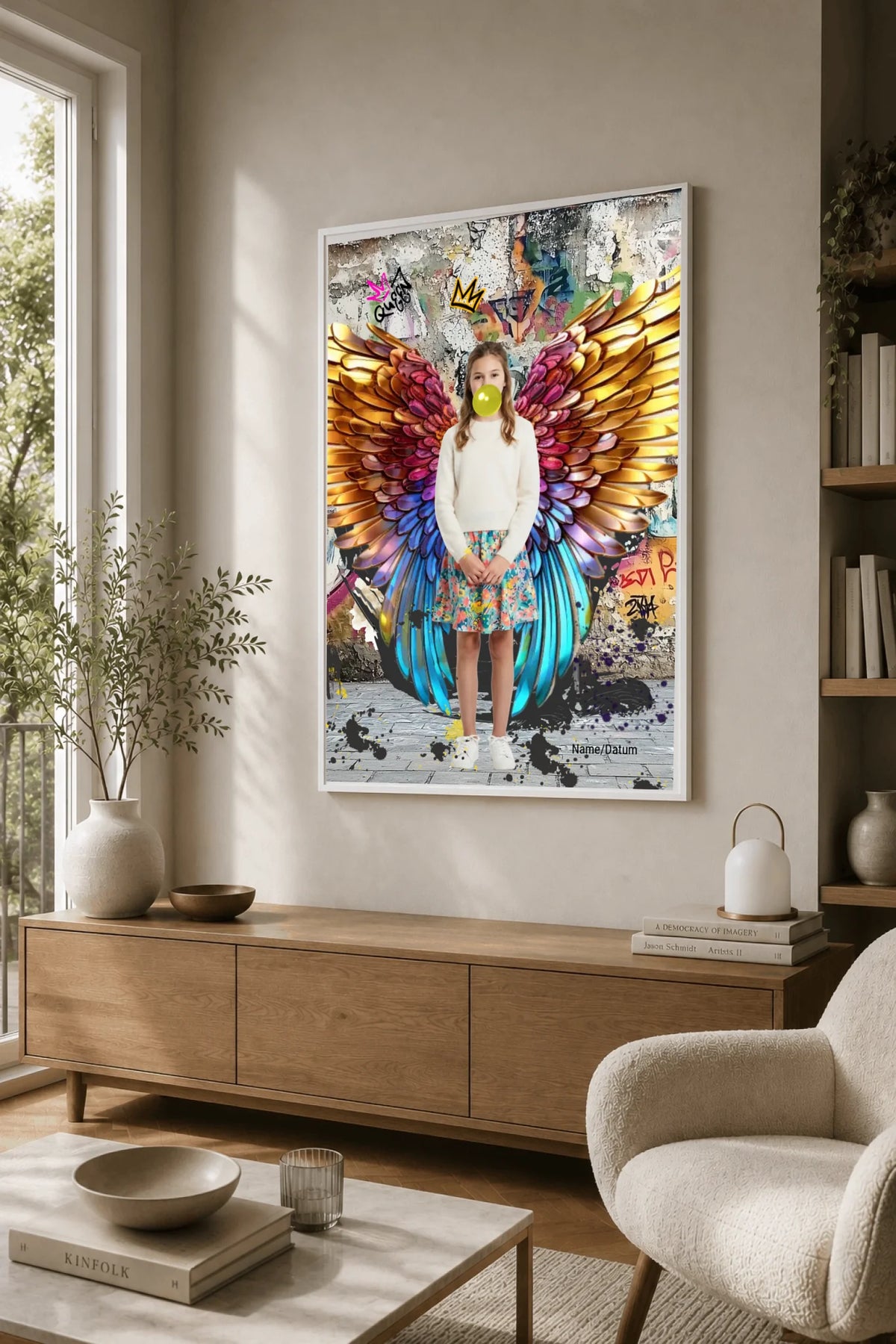 Leinwand mit weissen Rahmen in Hochkant Format 130526