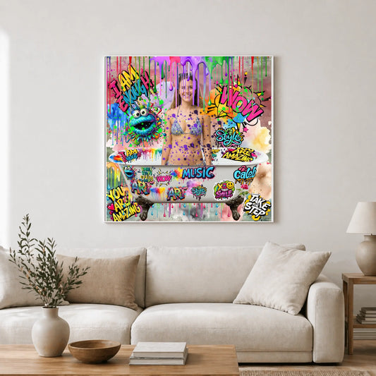 Bild an der Wand quadratisch korrigiert