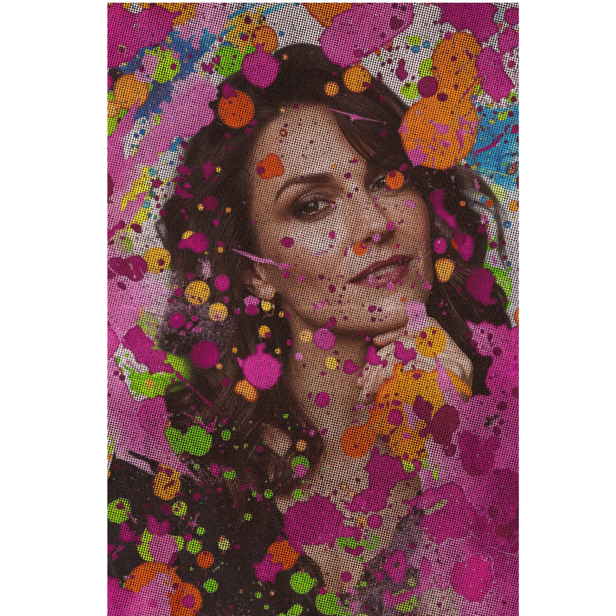 Detailansicht der personalisierten Poster in Hochformat "Flower Power"