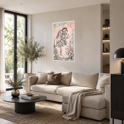 Wohnzimmer 1 mit Posterwandbild mit weißen Rahmen Kopie