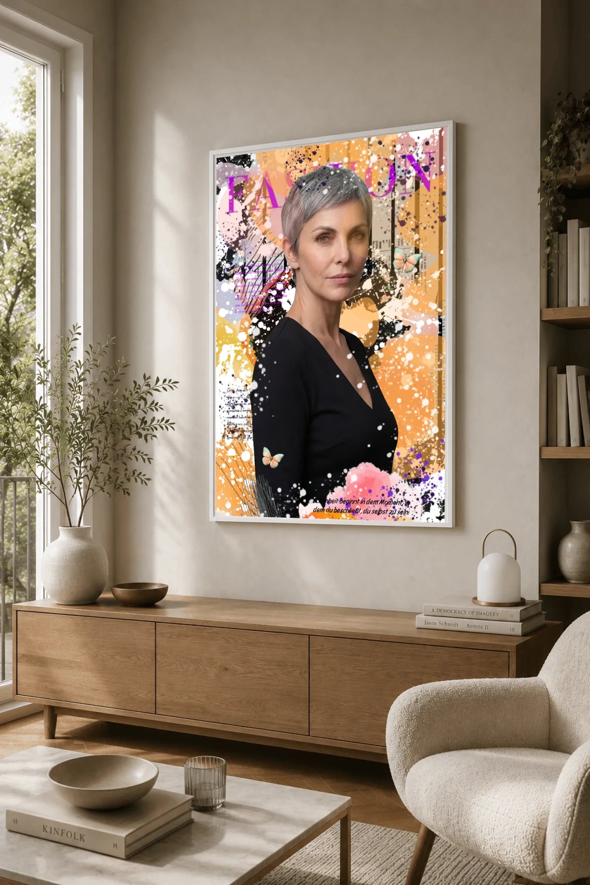Leinwand mit weissen Rahmen in Hochkant Format 130526
